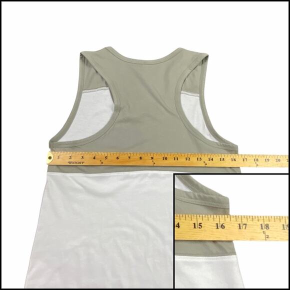 LAT Ladies Racerback Tank Dress Taupe White Size Small - Picture 6 of 8